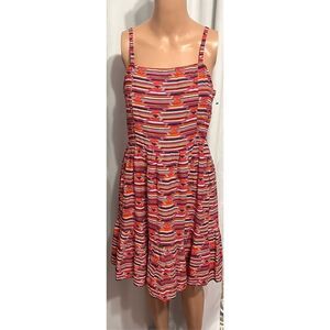 New WITH TAGS LOFT Petite Ikat Smocked Back Dress multicolor SIZE 0P retails $90